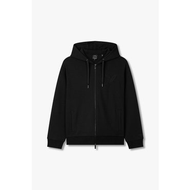 ARMANI EXCHANGE 남성 이글 자수 스트레치 후드 집업(A414331008)블랙