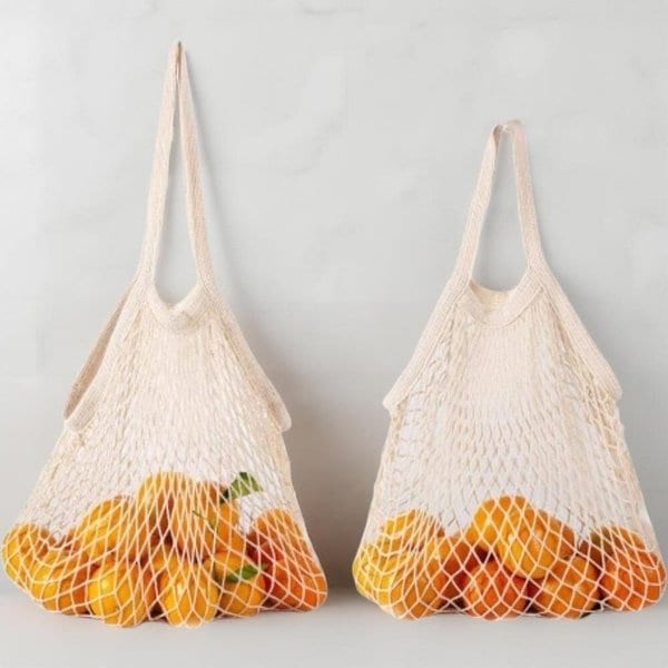 [옷자락] 여성 어머니 장바구니 메쉬 네트 손잡이 토트백