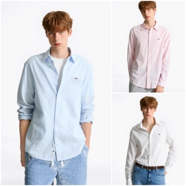 타미진스 남성 린넨 블렌드 셔츠 T32F1WSH32TMT1 TOMMY JEANS