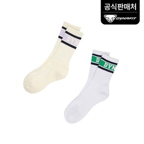 [다이나핏 공식] 남여공용 프레피 크루 삭스 양말2 YUA23S15 (정상가:12,000)