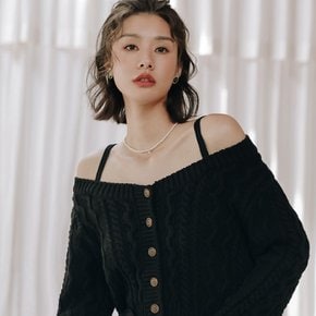 LS Button Down Offshoulder Crop Top