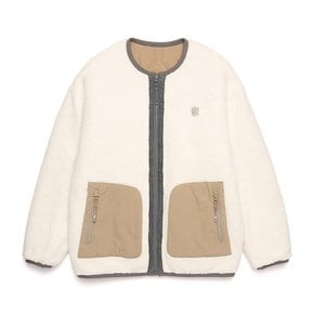 [본사직영]엔에프엘 F214UJK307 리버시블 플리스 숏 자켓 BEIGE