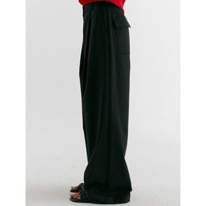 OUT POCKET WIDE PANTS_BLACK