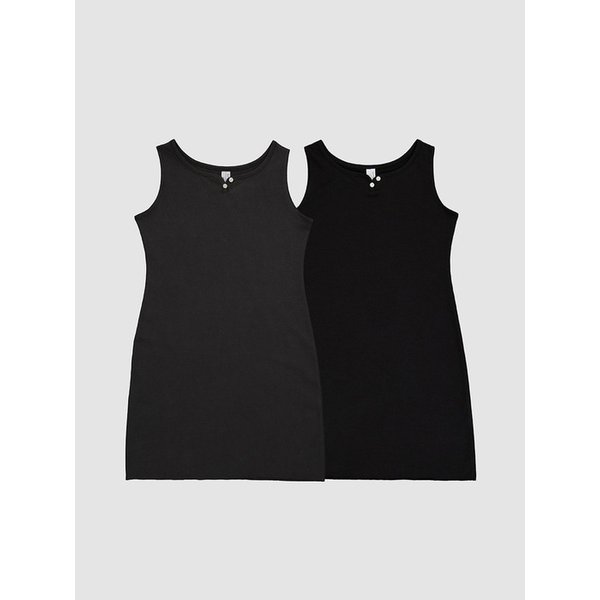 D. BASIC SLEEVELESS MINI DRESS - 2 COLOR
