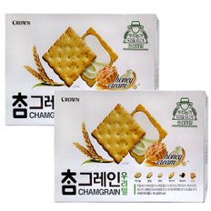  크라운 참그레인 우리밀 192g X 2개 샌드 아이들간식