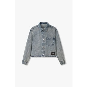 [파주점] 스노우 워싱 크롭 데님 셔츠 7125155103