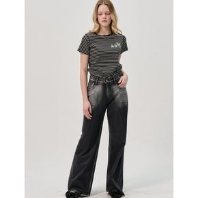 Foi Printl Denim Pants_Charcoal