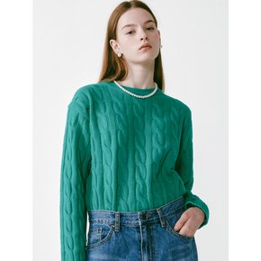 Round Cable Knit [Green]