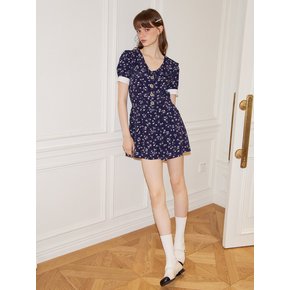 Ruffle Collar Jumpsuit_ Navy