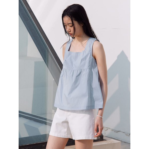 Square Neck Sleeveless Blouse  Sky Blue (KE5660M01Q)