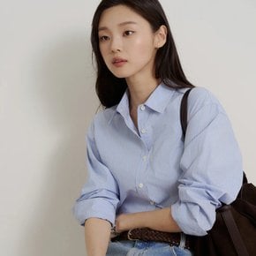 26F/W BF6864C13Q 스트라이프 릴랙스핏 셔츠 - 스카이 블루 GN