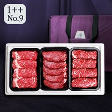 [9/22(월)부터 순차출고/산지직송/냉장] 1++등급 9 한우 프리미엄 선물세트 21호 1.5kg (등심,안심,채끝 각500g)