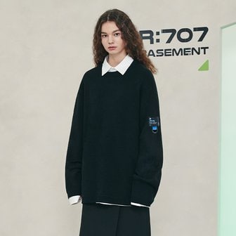 로라로라 [RLOL] (KT-21132) RLOL SIDE POINT LABEL KNIT BLACK