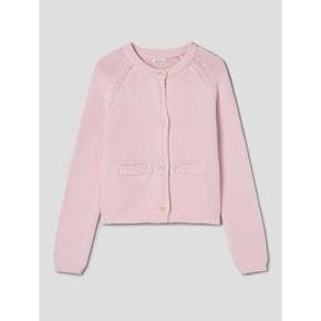 [정상가119,000원] Cotton100 Button Point Cardigan  light pink (WE325AC33Y)