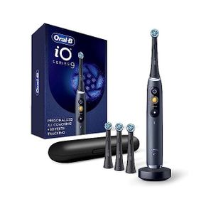 독일 오랄비 전동칫솔 OralB iO 시리즈 9 일렉트릭 Toothbrush with 3 교체 Brush 헤드s 블랙 On