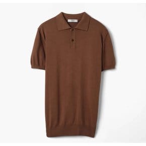 TBRM POLO T-SHIRT BROWN CIGAR