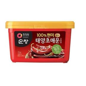 대상 청정원 순창 100% 현미 태양초 매운 고추장 3kg