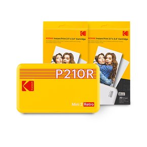 코닥 미니 2 레트로 P210R 휴대용 포토프린터 핸드폰 사진인화기 (카트리지 68매 번들)