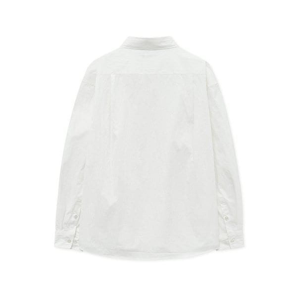 크런치 오버사이즈 원 포켓 셔츠 WHITE