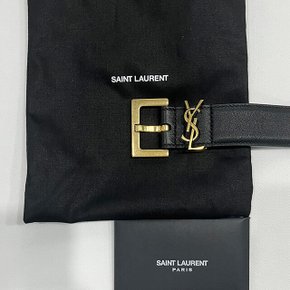 논현 더팩토리 24SS  YSL 모노그램 CASSANDRE 로고 벨트  블랙 브론즈