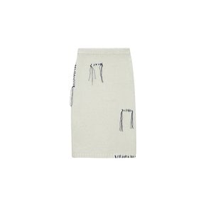 Metal Patchwork Midi Skirt_ivory