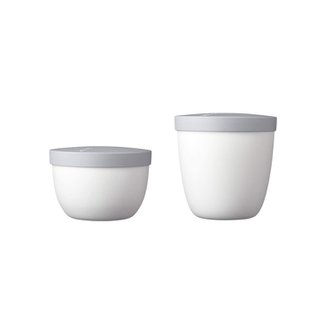  Mepal Snackpot Duo Pack Ellipse 메팔 샐러드 과일 간식 식사 샌드위치 보관 용기 White