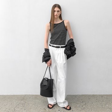 나인(Atelier Nain) (Z-T-6819)ESSENTIAL STRIPE SLEEVELESS TEE