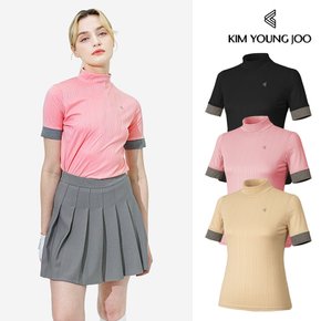 김영주 여성 펄리 반목 골지 티셔츠