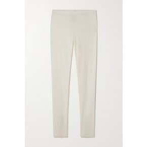 Fraidy Stretch-silk Jersey Leggings 오프 화이트 33258524072688576