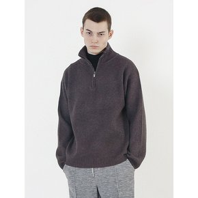 Modal Knit Half Zip-up (Charcoal)