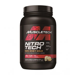 [] Muscletech (근육 테크) 니트로 텍 100 % WHEY GOLD 유청 골드 바닐라 크림 907g