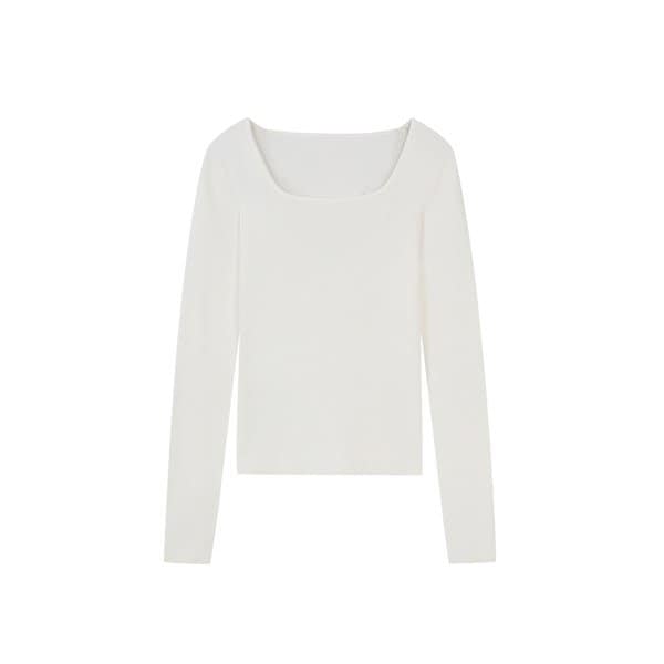 IB 스퀘어넥 립 긴팔 풀오버 (VJUCX9903)