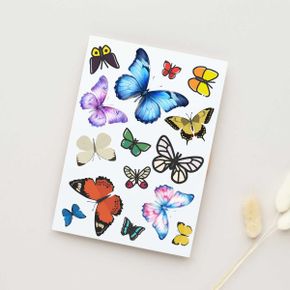 날개짓의 아름다움 나비 디자인 타투 스티커/판박이스티커 타투도안
