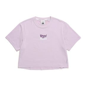 N242WTS420 여성 드라이실 그래픽 크롭 티셔츠 LAVENDER