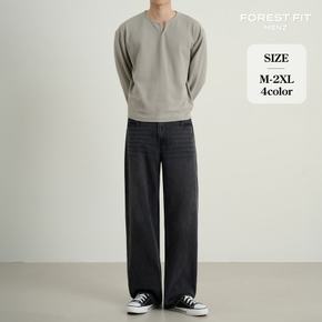 남자 와이드 워싱 데님 청바지 (MJ2624)
