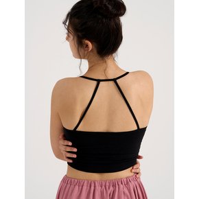 Breathe Deeper Crop Tank (Dark black)