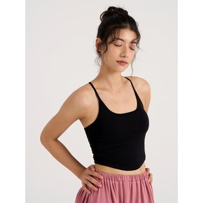 Breathe Deeper Crop Tank (Dark black)
