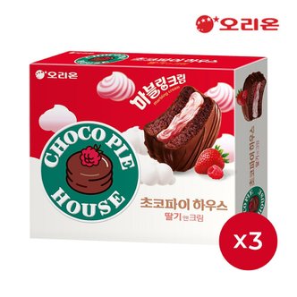 오리온 초코파이하우스 딸기앤크림 12P(408g) x 3개