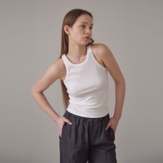 [20% 할인가 판매] Curved Rib Sleeveless (White)