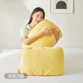 1+1 베네베딩 드리밍 타올형 순면 씌우는 밴드형 베개커버 50x70cm 레몬크림