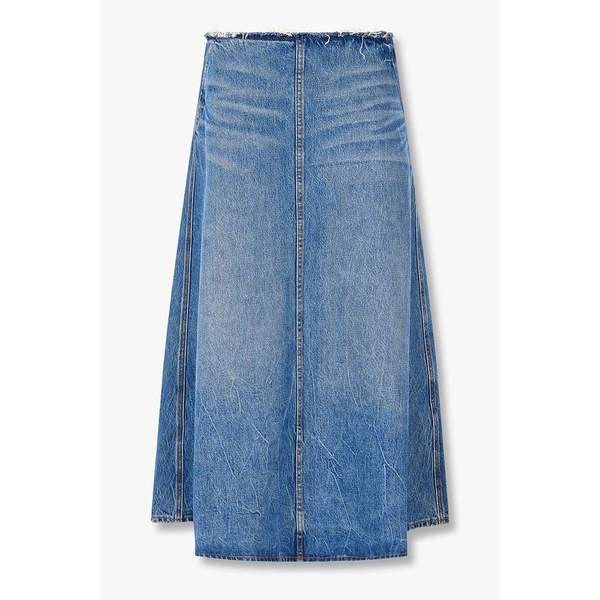 지퍼드 A라인 맥시 데님 스커트 3616110117000