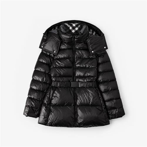 버버리 SANDSEND 샌드센드 벨티드 후드 다운 여성 숏 패딩 점퍼 81284491