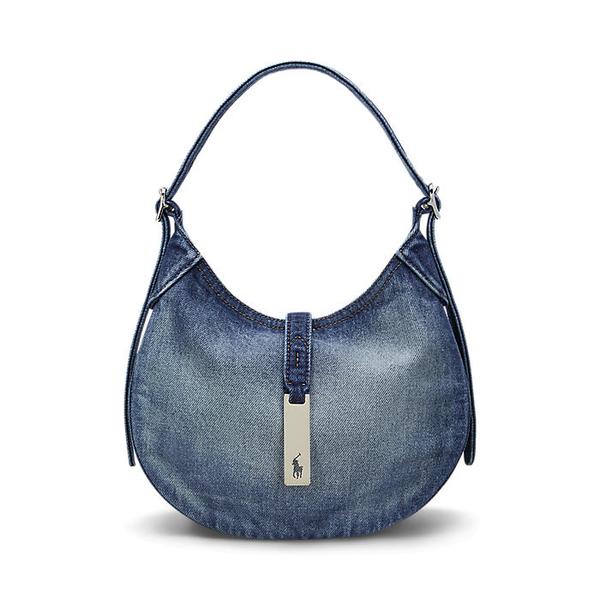 여성 폴로 ID 데님 스몰 숄더백(WAPOBAG02V20157410)