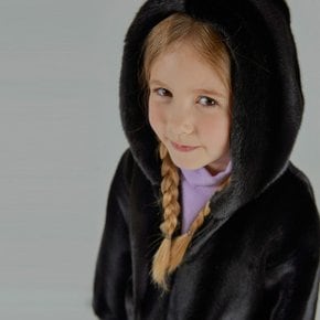 ANGELA KIDS ECO FUR HOODIE JUMPER _P348948230