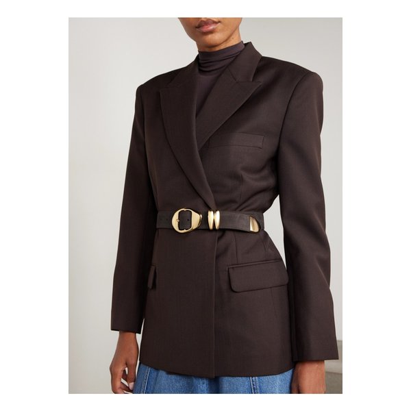 아마누 더 그루메티 스웨이드 벨트 초콜릿 46376663162980692