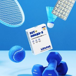 강아지 고양이 도트 알티지 100mg 심장 피부 영양제 90캡슐 오메가3, 9g 2박스