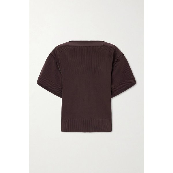 리브 니트 탑 다크 브라운 46376663162958854