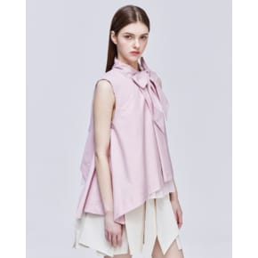 [파주점] [송지오우먼]바이어스 플리츠 리본 블라우스 핑크 WH3TP304PK