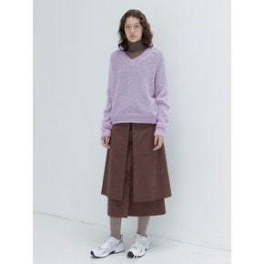 V-Neck Mohair Knit_Purple