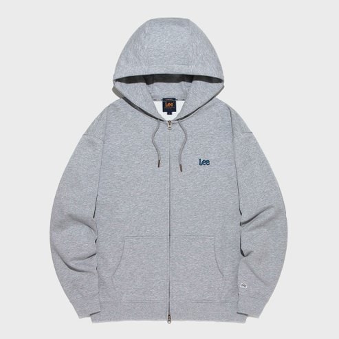 LEE 스몰 트위치 로고 후드 집업 그레이 LE2501HZ01GR